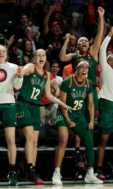 Hof helps No. 25 Miami upset fourth-ranked Notre Dame 72-65